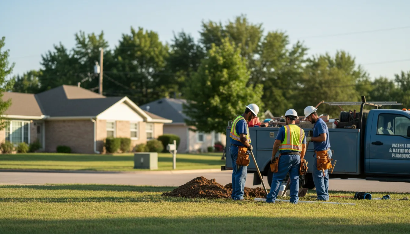 Residential water line and bathroom plumbing service in Fredonia, PA